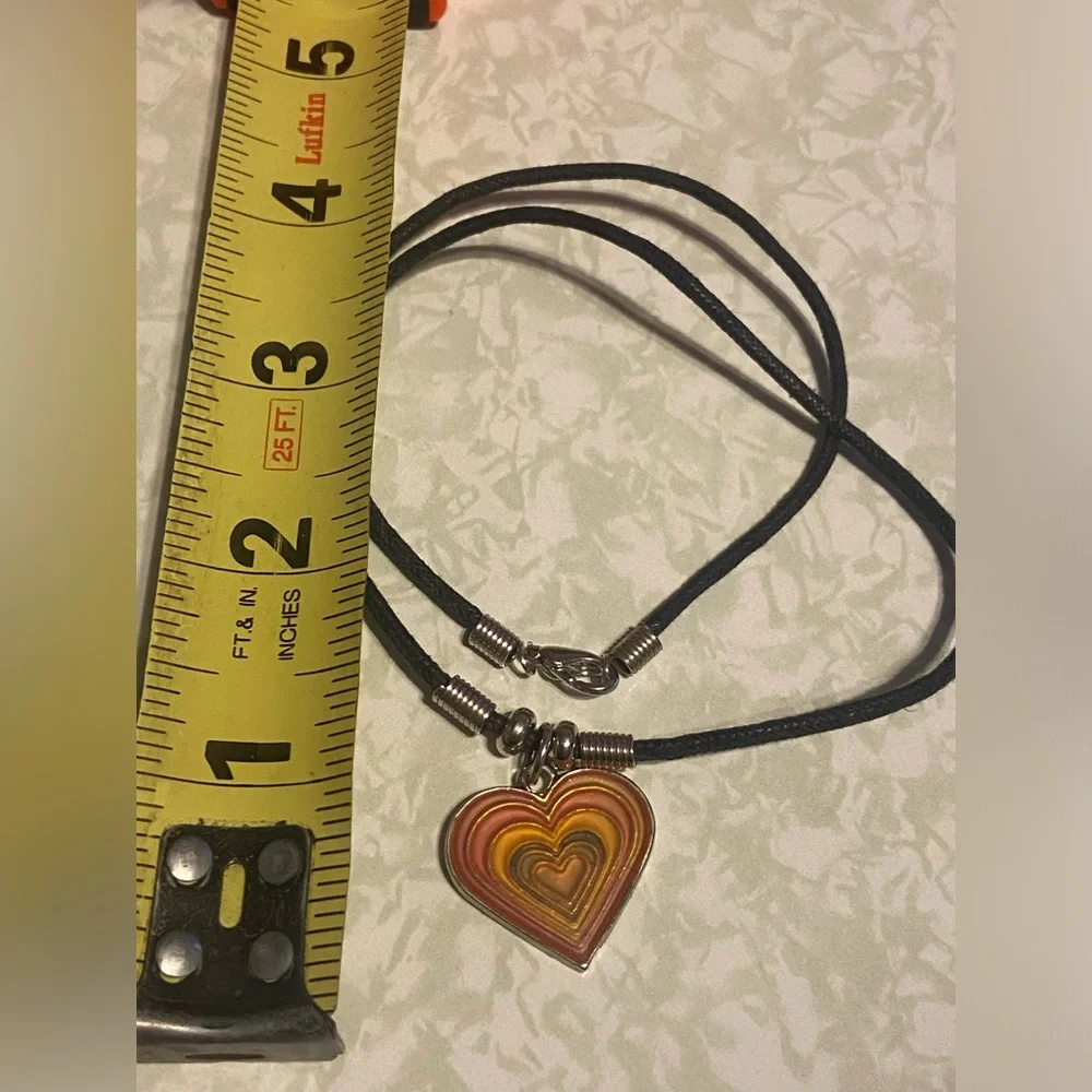 Enamel Heart Necklace #7515